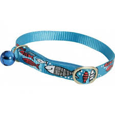 ZOLUX NYLON COLLAR "SARDINE" 30 CM / 10 MM - BLUE