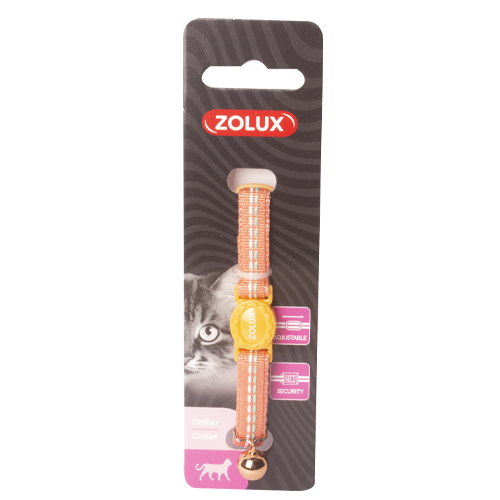 Zolux orange nylon two stripe collar