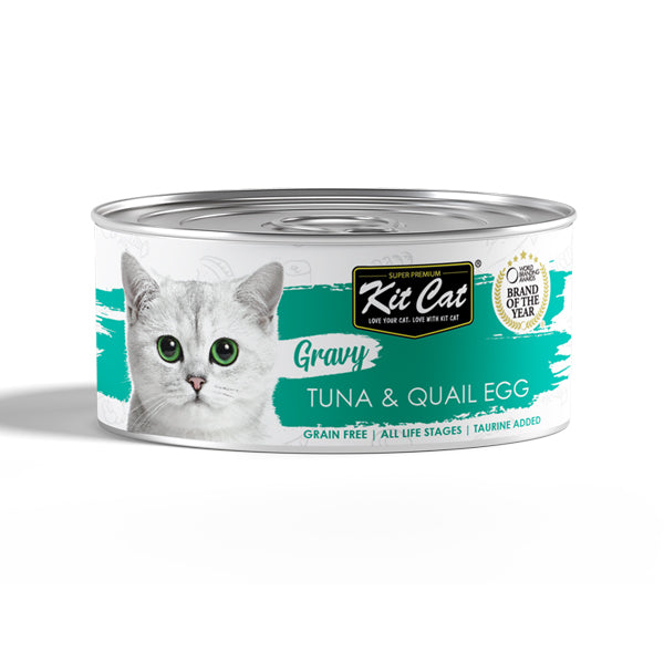 Kit Kat Canned Tuna Broth and Quail Egg Flavor Wet Cat Food, 70 grams